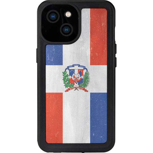 Dominican Republic Flag Distressed iPhone 13 Mini Waterproof Case